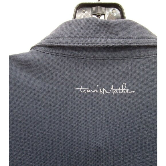 Travis Mathew Polo Shirt Medium Golf Pullover Logo Rugby Pocket Preppy - Picture 9 of 13